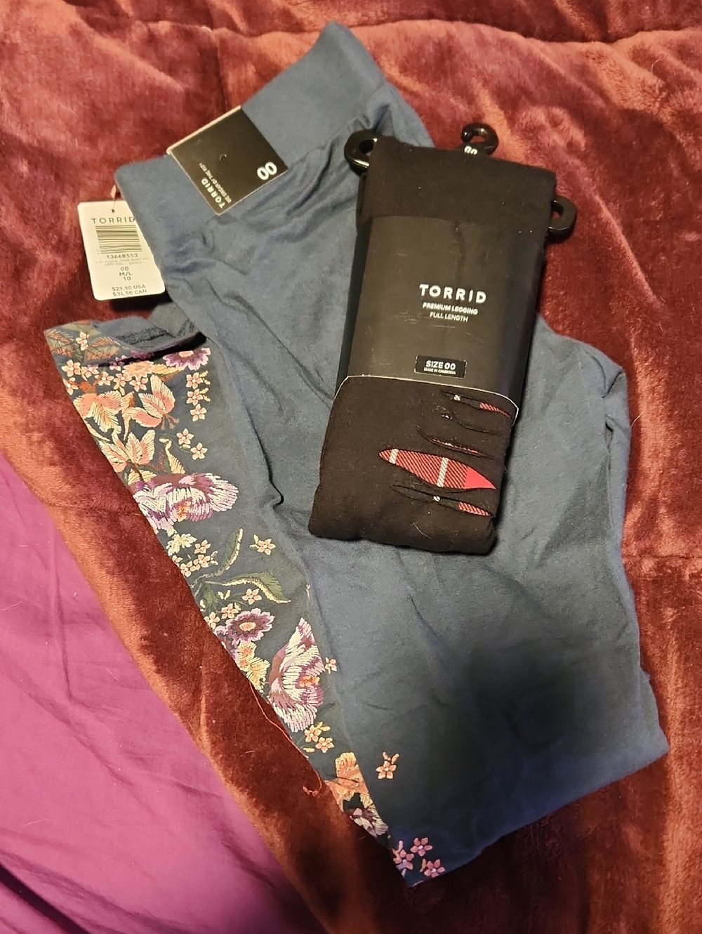 NWT Sz 00 Torrid  2 pairs Of Leggings